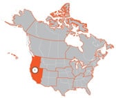 Image of map of North America with region 1 highlighted